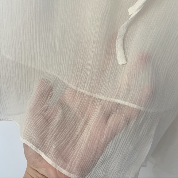 The Kooples 100% Silk Blouse White Women Size M - Picture 7 of 9